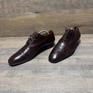 Bruno Magli Brown Leather Dress Oxfords Men's Size 11